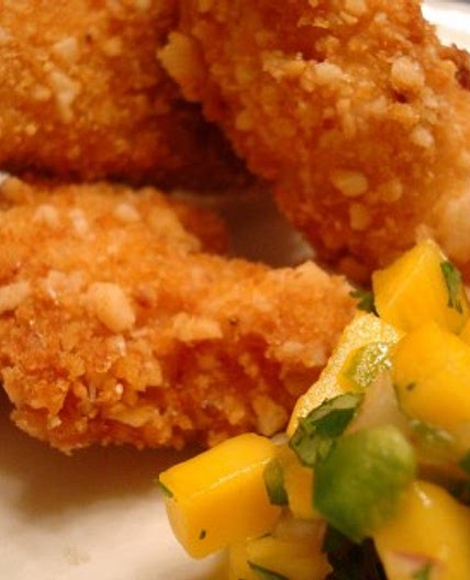 Macadamia-Crusted Chicken with Mango Salsa