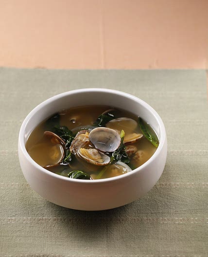 시금치 바지락된장국 만드는 법