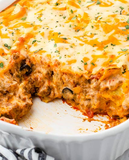 Cheesy Mexican Lasagna
