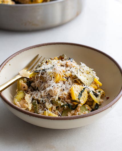 Lemon Zucchini Farro Bowl