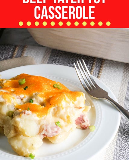 LARGE FAMILY BEEF TATER TOT CASSEROLE RECIPE (Two 9x13 pans! + Freezer Friendly!!)