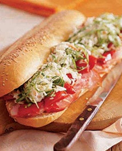 Ham and Coleslaw Hero