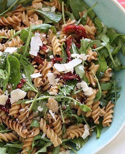 Summer Pasta Salad with Baby Greens
