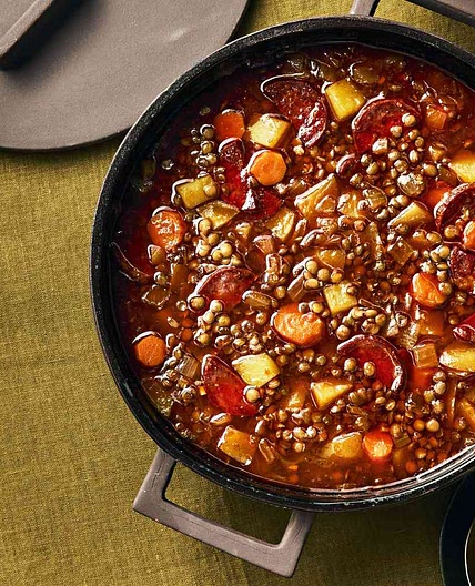 Lentil Stew with Potatoes and Chorizo