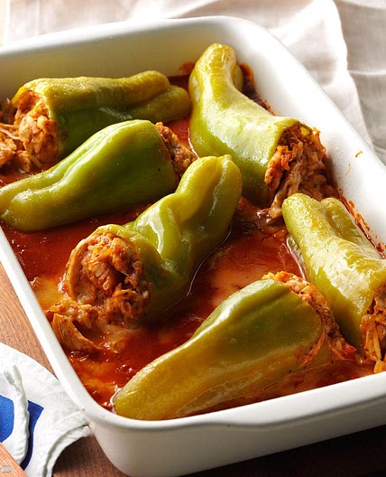 Chicken-Stuffed Cubanelle Peppers