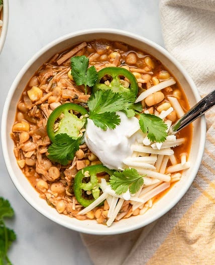 Vegan White Bean Chili with Jackfruit