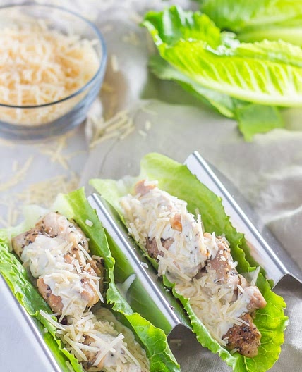 Low Carb Caesar Chicken Lettuce Wrap (Keto, Grain Free)