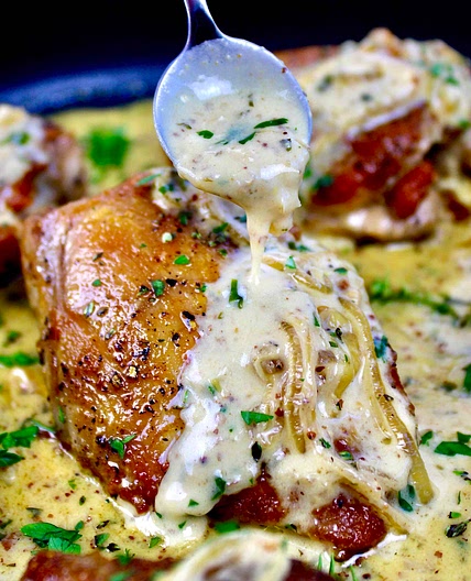 Creamy Dijon Chicken Thighs