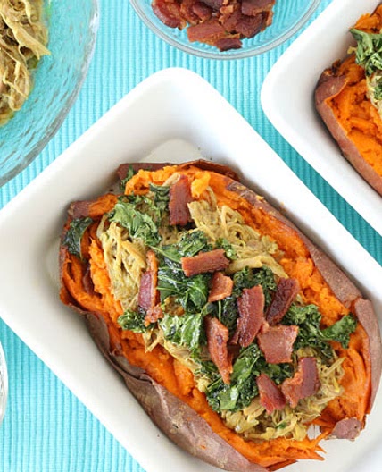 AIP Pulled Pork Loaded Sweet Potatoes