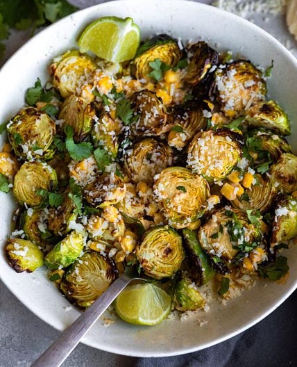 Mexican Street Corn Brussels Sprouts