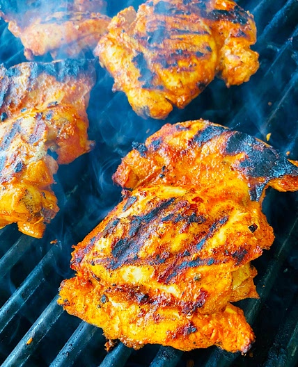 Grilled Buffalo Chicken Thighs