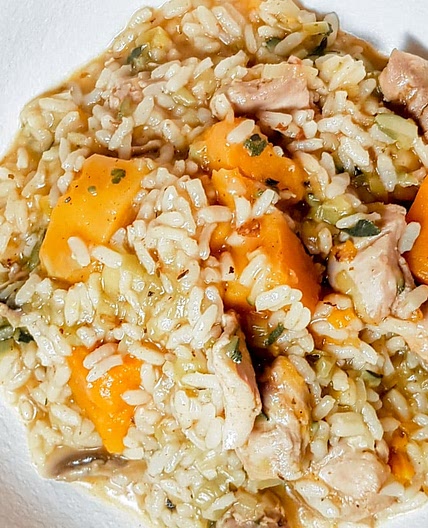 Instant Pot Chicken and Pumpkin Risotto