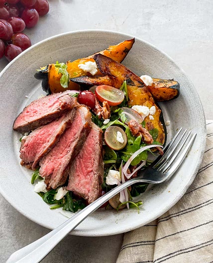Harvest Steak Salad with California Grapes