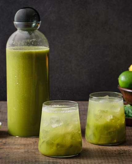 Lemon, Honey and Basil Agua Fresca