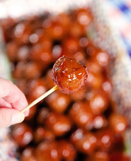 Slow Cooker Whiskey Meatballs