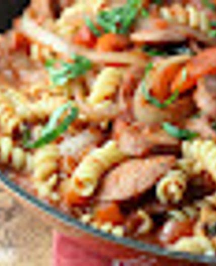 Smoked Sausage and Pepper Pasta Skillet