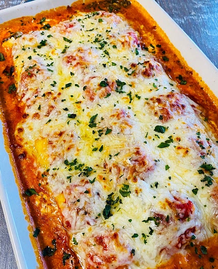 Mushroom and Spinach Ravioli Lasagna
