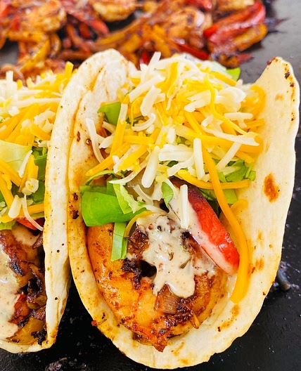 Blackstone Caribbean Jerk Shrimp Tacos
