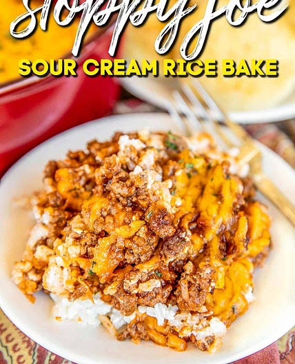 Sloppy Joe Sour Cream Rice Bake