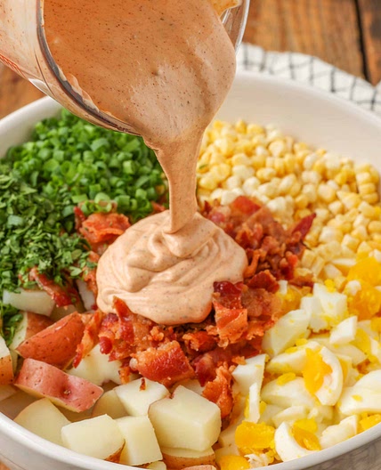 Bacon Potato Salad with Corn
