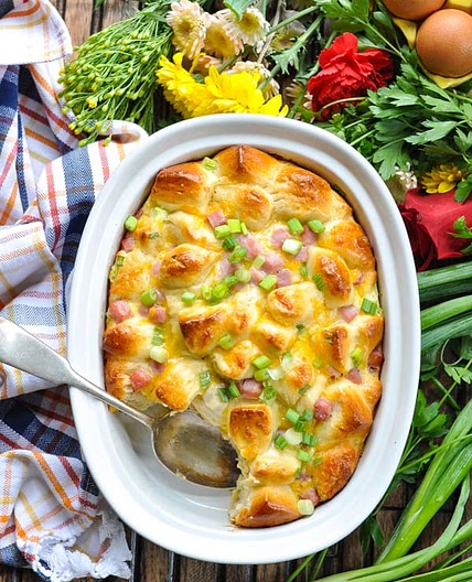{Overnight} Ham, Egg and Cheese Monkey Bread