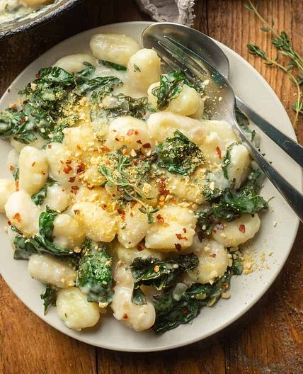 Vegan Gnocchi with Creamy Lemon Garlic Sauce