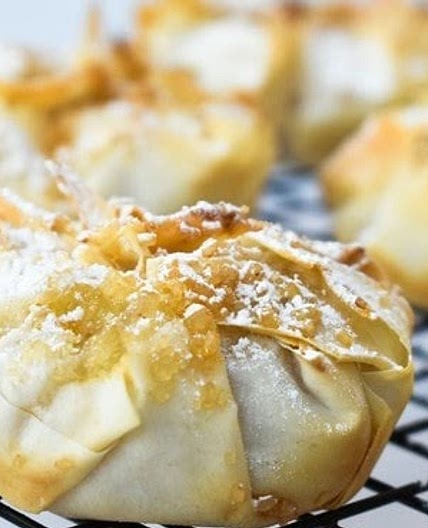 Easy Filo Apple Crumble Pies