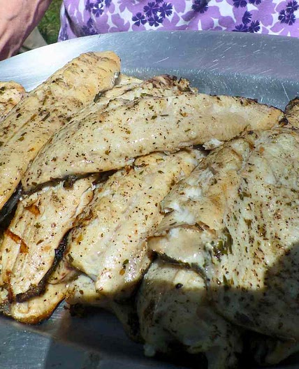 Simple Trout on the Grill with Lemon and Taragon
