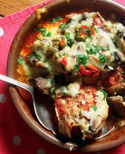 Pizza topped giant meatballs