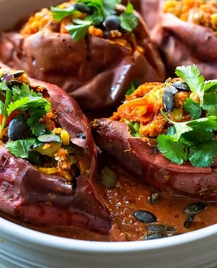 Oaxacan Stuffed Sweet Potatoes