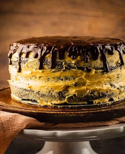 Chocolate Whiskey Cake with Salted Caramel Buttercream