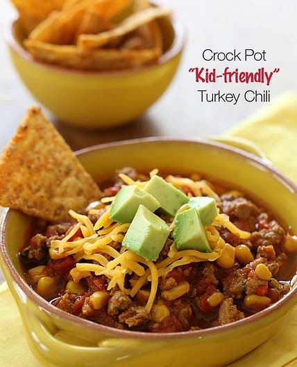 Kid-Friendly Crock Pot Turkey Chili