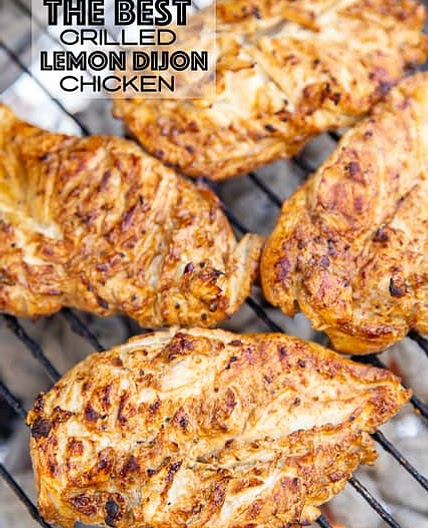 The BEST Grilled Lemon Dijon Chicken