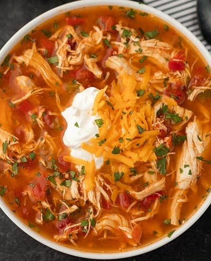 Keto Chicken Fajita Soup in the Instant Pot