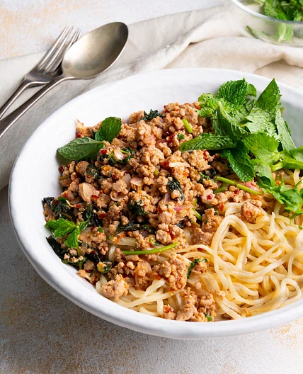 Spicy Thai Pork Ramen Noodles