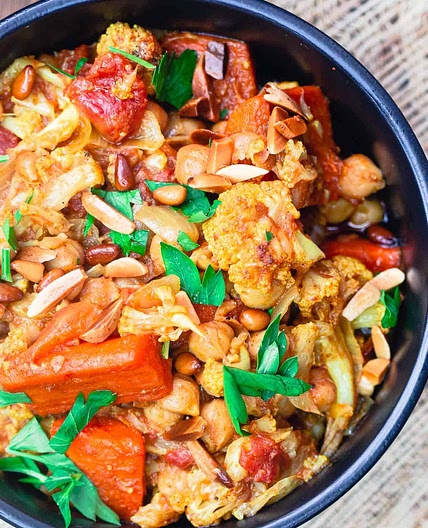 Roasted Cauliflower and Chickpea Stew