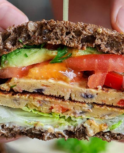 Chickpea Omelette Sandwich