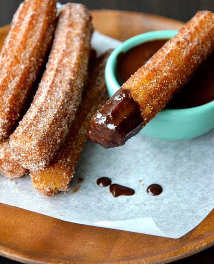 Easy Homemade Churros with Chocolate Sauce