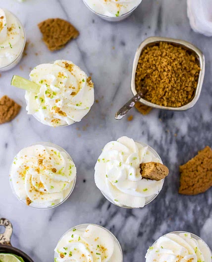 Key Lime Pie Cheesecake Dessert Shooters (On Gingersnap Crusts!)