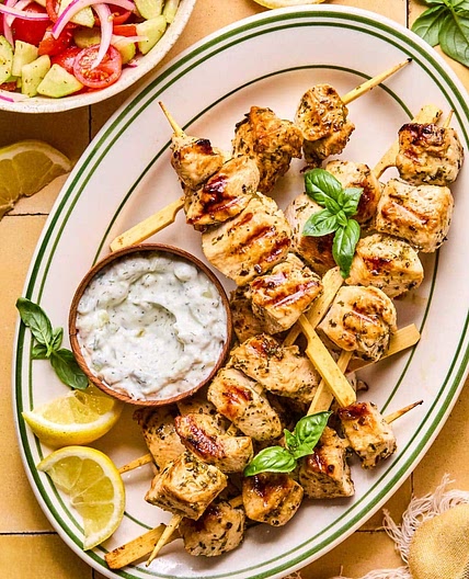 Juicy Greek Chicken Kabobs
