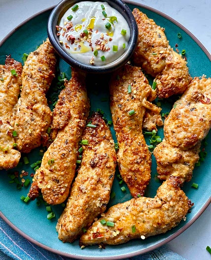 Low Carb Parmesan Chicken Fingers