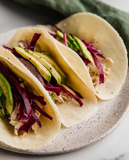 Slow Cooker Cilantro Lime Chicken Tacos