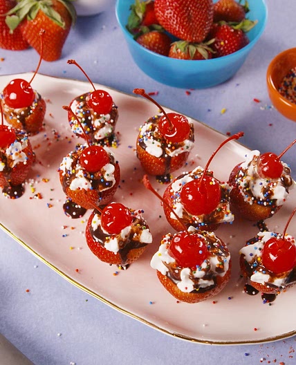 Strawberry Sundae Bites