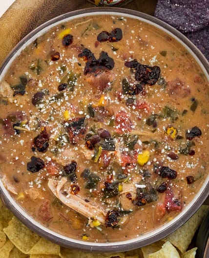 Slow Cooker Creamy Chicken Taco Soup