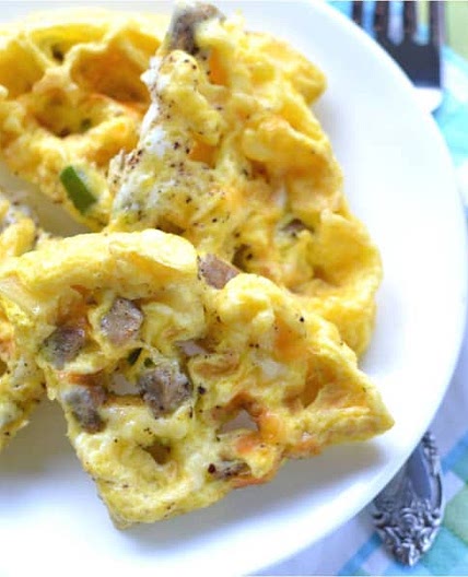 Waffle Iron Omelettes
