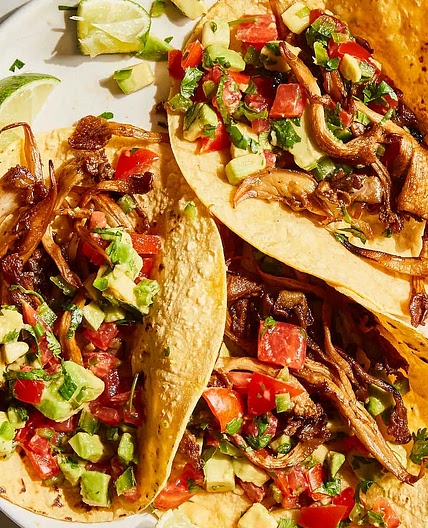 Mushroom Chicharrón Tacos