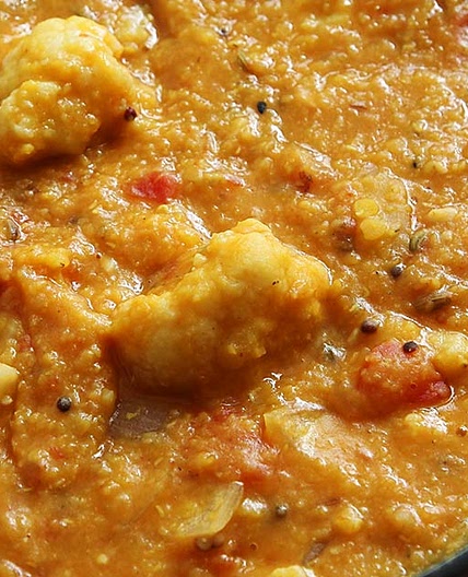 Cauliflower Dal with Panch Phoran