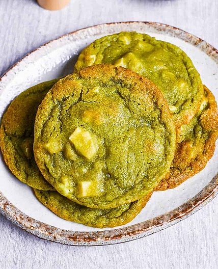 Matcha and White Chocolate Cookies