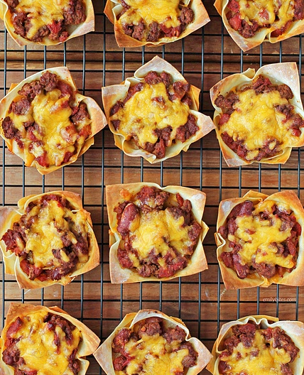 Chili Wonton Cups