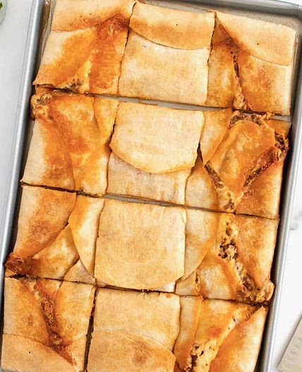 Beef and Bean Sheet Pan Quesadilla